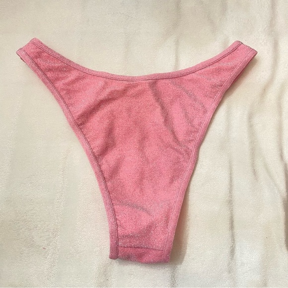 New! SET For love and lemons Pink shimmer Bikini Bottom Tiana 1627 4045 - Picture 6 of 16